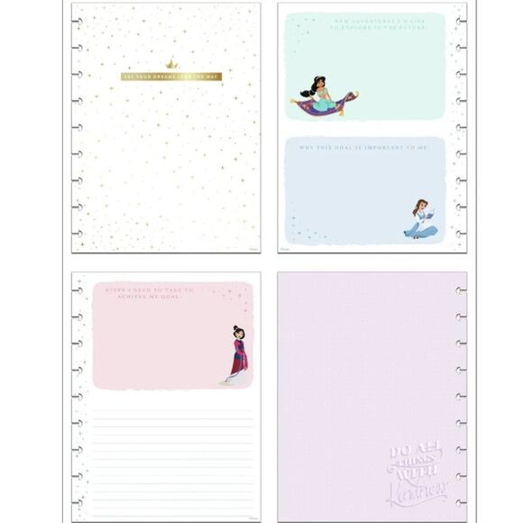NEW Happy Planner Disney Princess Classic Planner Companion Folders Papers - Picture 6 of 16